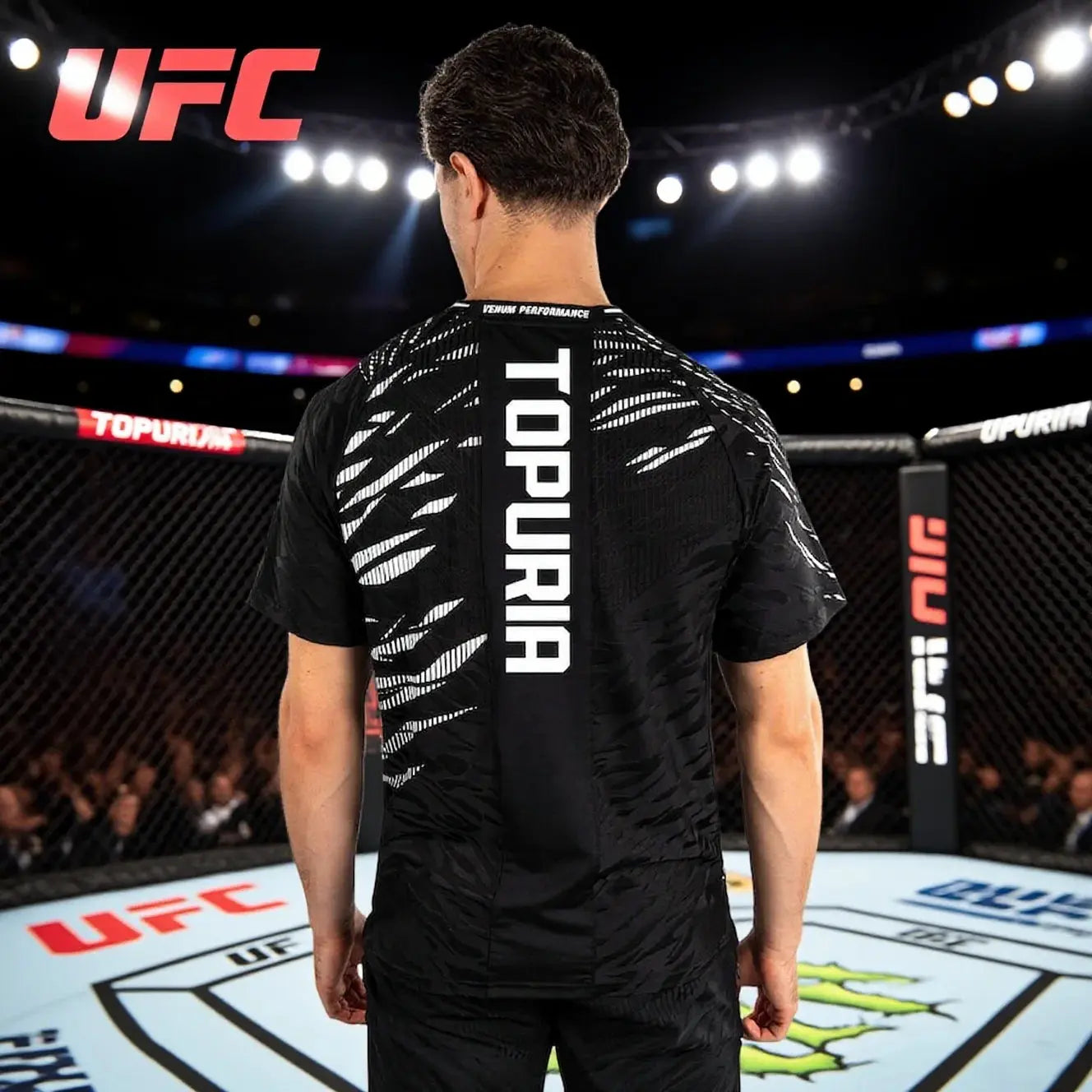 UFC Boxing T-shirt 2025 Summer New Hot Selling Match Extreme Sports Pursuit Men's Black Round Neck Quick Drying Short Sleeve Top UFC Fighting Store
